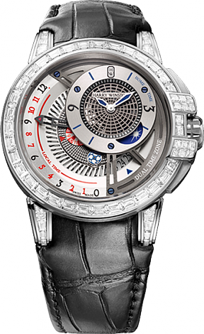 Review Replica Harry Winston Ocean Dual Time OCEATZ44WW013 watch - Click Image to Close